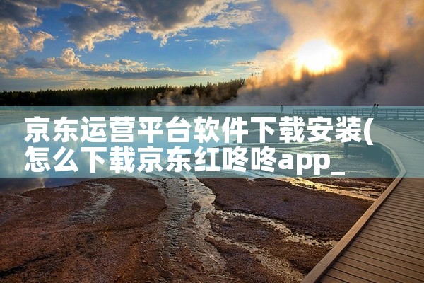 京东运营平台软件下载安装