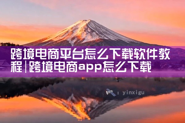 跨境电商平台怎么下载软件教程