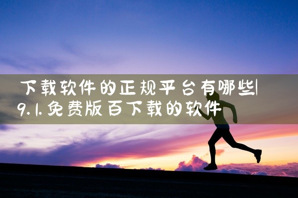 下载软件的正规平台有哪些