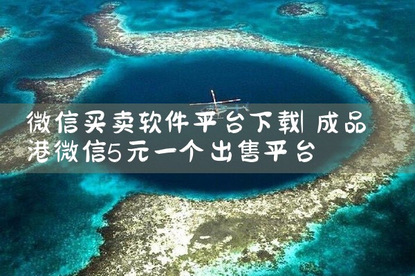 微信买卖软件平台下载